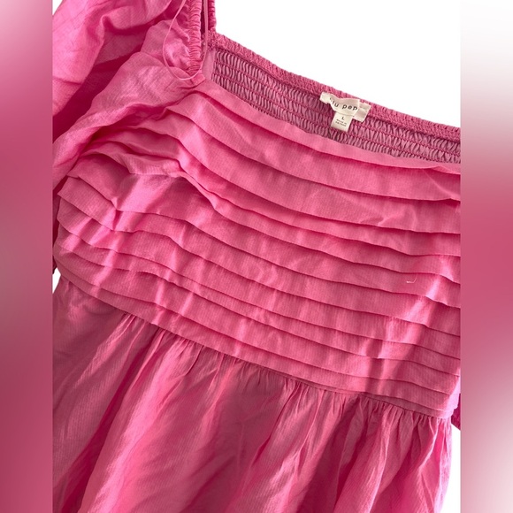 Pink Ruffled Women's Dress - Picture 2 of 5